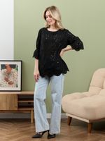 Блузка Милица-1 Виотекс ЧЕРНЫЙ -4