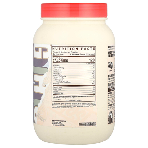 Ghost, Vegan Protein, Chocolate Cereal Milk®, 980 г (2,2 фунта)