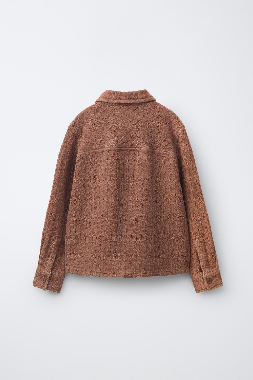 ZARA КУРТКА-РУБАШКА С КАРМАНАМИ, ТЕРРАКОТОВЫЙ