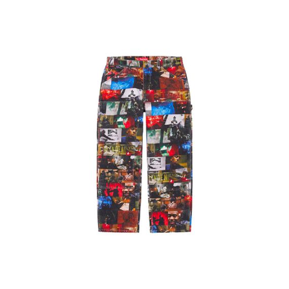 Supreme FW21 Week 1 Nas and DMX Collage Double Knee Denim Painter Pant