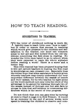 How to Teach Reading: A Manual for the Use of Teachers | Lewis Baxter Monroe