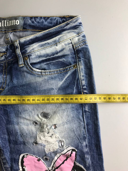 Джинсы Galliano стильные, маркировка 27, визуально на 42/44 размер