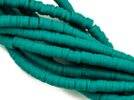 Нить каучуковых бусин 4мм, цвет морской волны