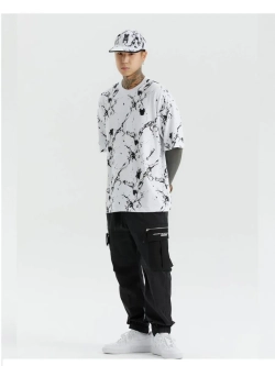 Брюки-джоггеры в стиле карго с жаккардовым рисунком