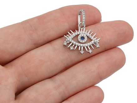 Подвеска "Глаз" 18,5мм, со стразами