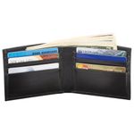 Портмоне мужское FABULA "Estet", 110х92 мм, натуральная кожа, черное, PM.6.MN