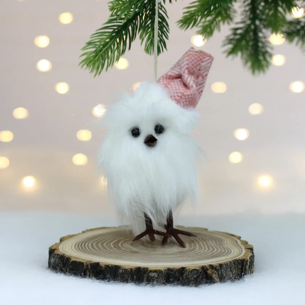 Подвеска «Новогодняя совушка» 12 см, Розовый (микс дизайнов)