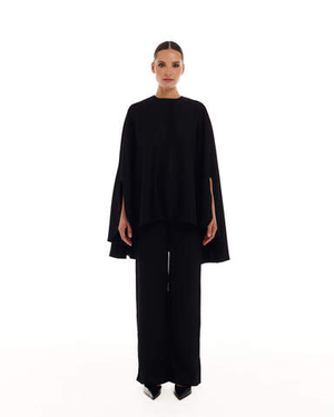 Костюм SATIN (Сатин) (кейп+брюки) черный