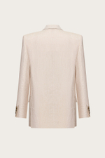 Двубортный жакет из льна