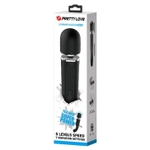 Черный вибратор-жезл Charming Massager Plus - 29 см. (Цвет: черный)