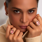 Кольцо с Морганитом и Бриллиантами, R0030-62/1