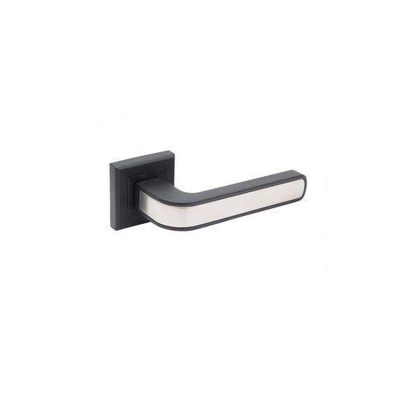 Дверная ручка Adden Bau - Pieza Quadro Q360 черный матовый / никель матовый