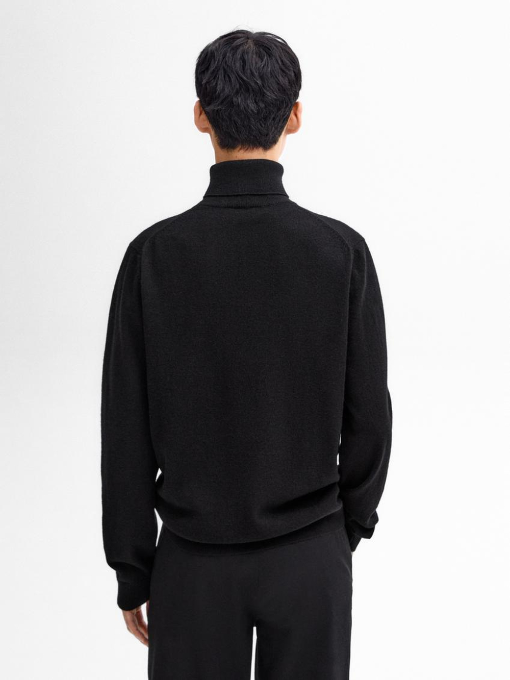 Massimo Dutti Свитер из смесовой шерсти, черный