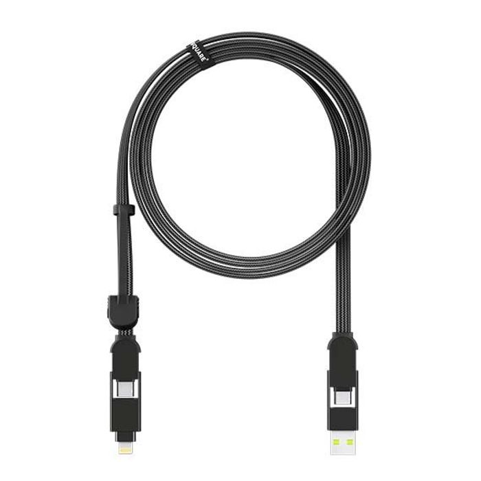 Зарядный кабель 6-в-1 Rolling Square inCharge XL, Urban Black (2 м), до 100Вт