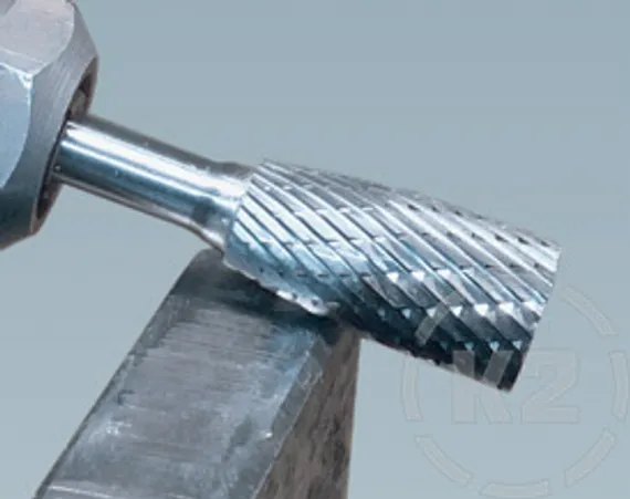 Комбинированная борфреза Karnasch цилиндр без торцевых зубьев + угол