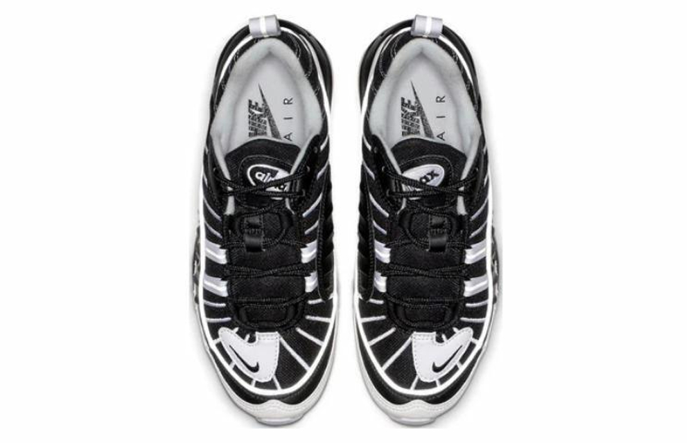 Кроссовки Nike Air Max 98 Black Silver (Женская размерная сетка)