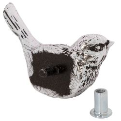 Ручка мебельная Птичка Терра левая Античное серебро