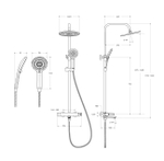 Душевая стойка CEZARES LUX-CVD-01 со смесителем и поворотным изливом