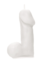 Белая свеча в форме пениса - 47 гр. (Цвет: белый)