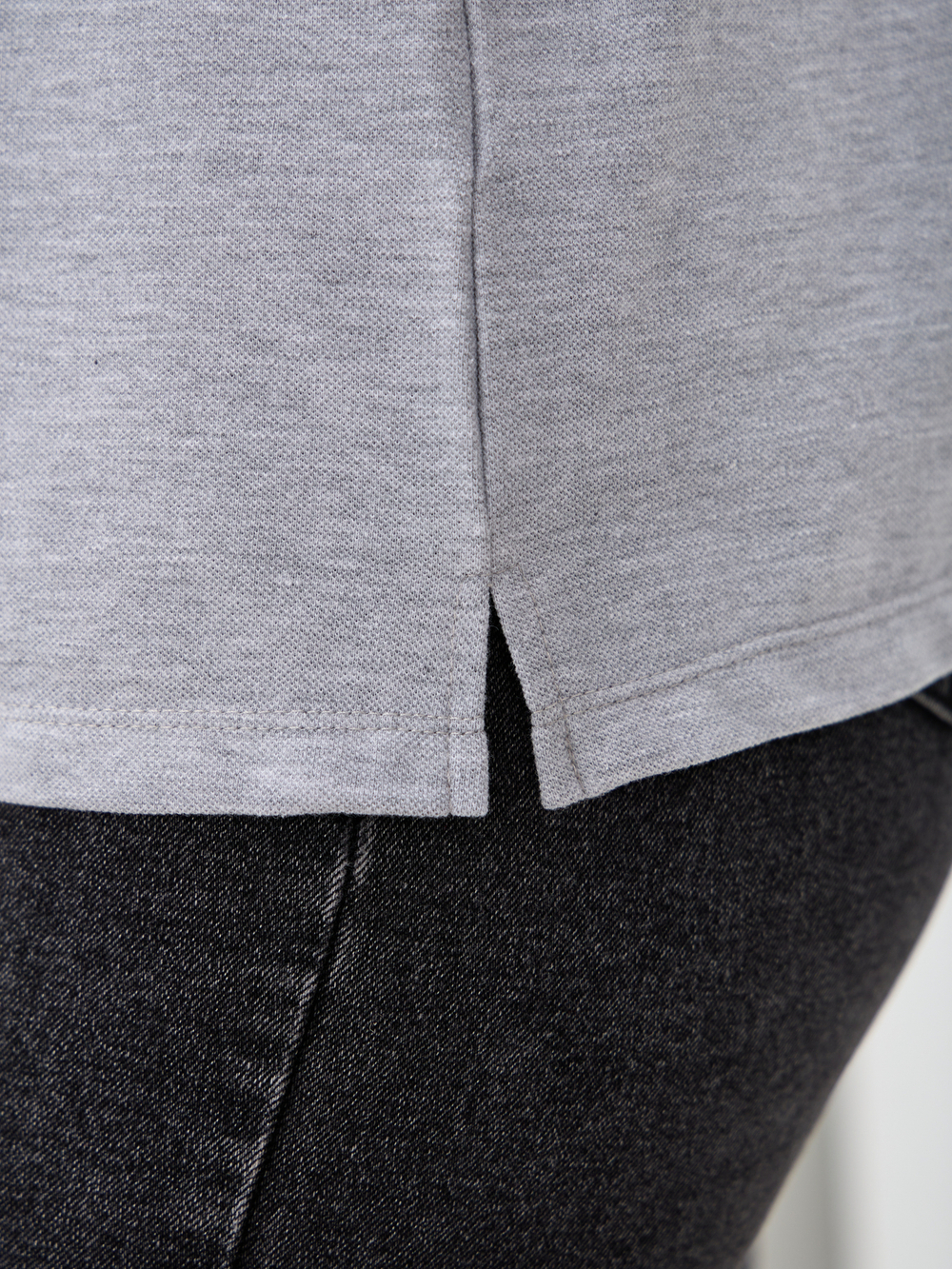 Блузка БЛк-143/пике-серыймеланж