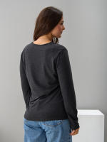 Лонгслив ЛНкл-081/темносерый-меланж
