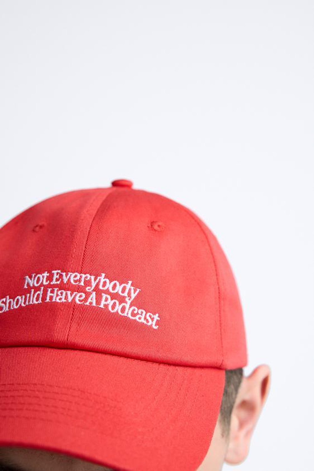 ZARA КЕПКА С ВЫШИТОЙ НАДПИСЬЮ, КРАСНЫЙ