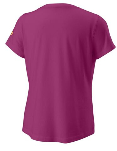 Футболка для девочки теннисная Wilson Emoti-Fun Tech Tee G - rouge