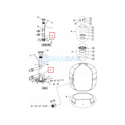 Комплект коллектора фильтра IML FS-450 (узел J) (FS00498-0600)