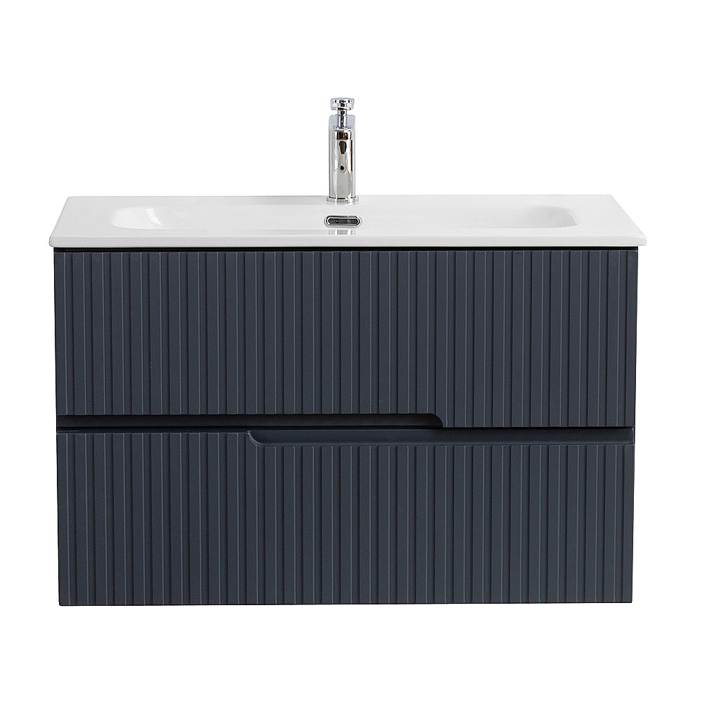 Тумба с раковиной Cezares DUET-N 80 DUET-N-800-2C-SO-GR-P+CZR-8073-80 Grafito