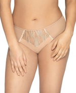 Трусики-бразилиана с блестящей вышивкой (Размер: XXXL) (Цвет: белый)