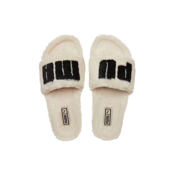 Puma Leadcat 2.0 Fuzz Slide 'Eggnog Black'