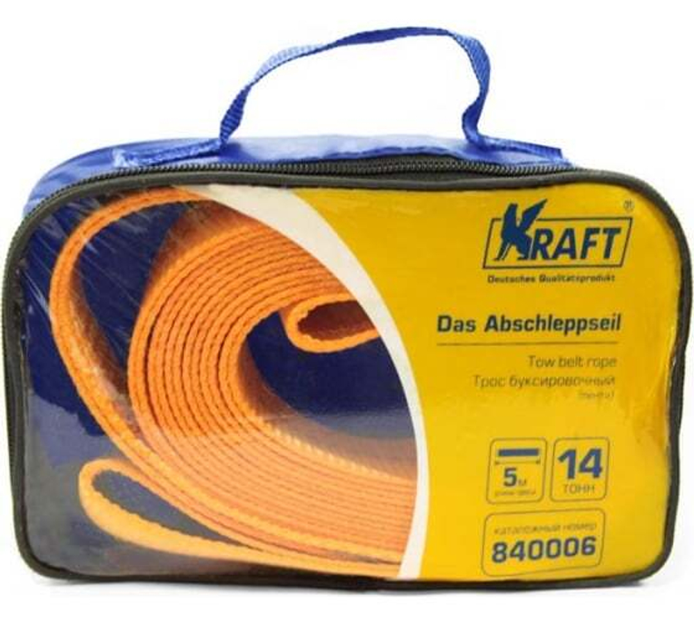 Трос буксировочный полиэстер Kraft (14т)