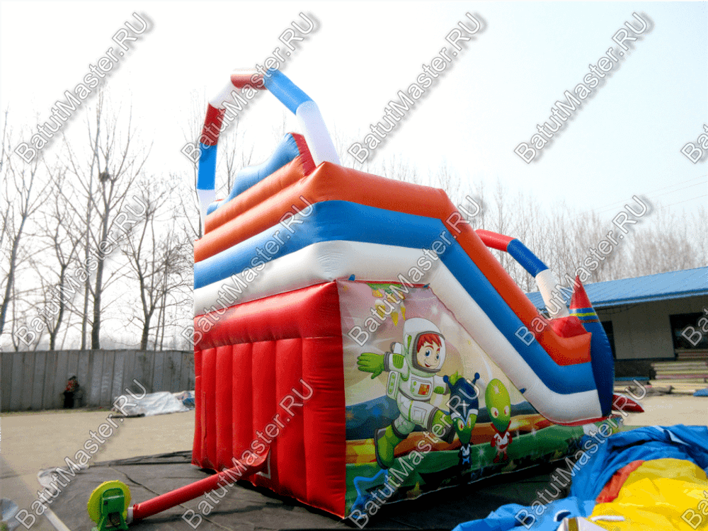 Коммерческий надувной батут "Новая ракета" 6*4.5*6 м