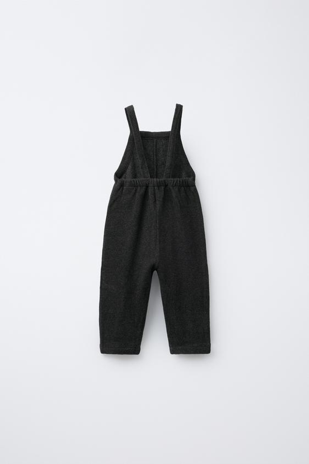ZARA КОМБИНЕЗОН ИЗ МЯГКОЙ ТКАНИ, АНТРАЦИТОВО-СЕРЫЙ