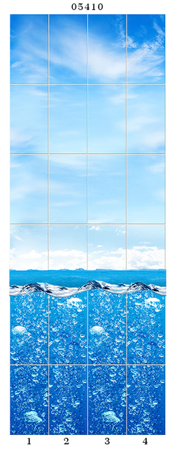 Панель ПВХ фотопечать 3D Panda Всплеск эмоций 2700х250 мм