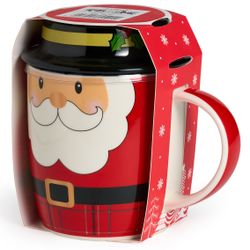 КРУЖКА С КРЫШКОЙ LEFARD "САНТА" 355 МЛ