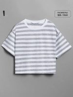 Футболка для девочки в серую полоску