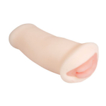 Вибрирующий мастурбатор-вагина с нежными губками Lily - 18 см. (Цвет: телесный)