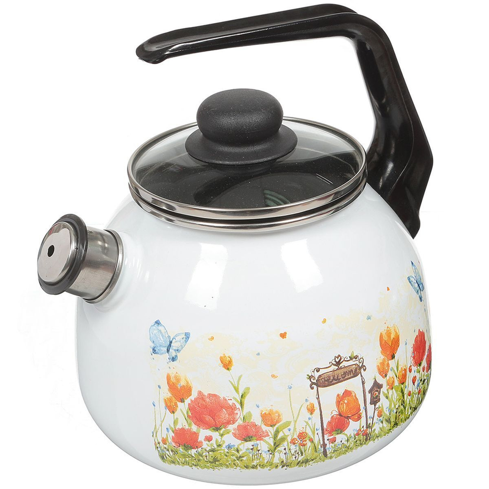 Чайник сталь, эмал, 3 л, свист, руч консоль, СтальЭмаль, Голландский, 4с209я