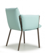 Кресло металлическое c подушками Scab Design Brezza, мокко, бирюзовый