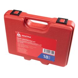 МАСТАК (100-10018C) Набор торцевых головок и насадок для обслуживания амортизационных стоек, кейс, 18 предметов