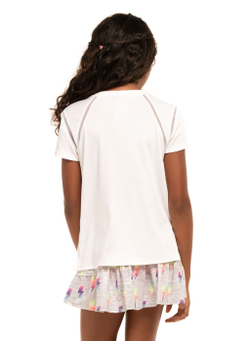 Футболка для девочки теннисная Lucky in Love Novelty Feeling The Vibe S/S - multi