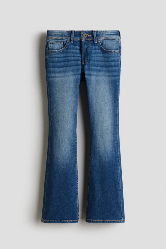 H&M Джинсы Flared Leg с заниженной талией, синий