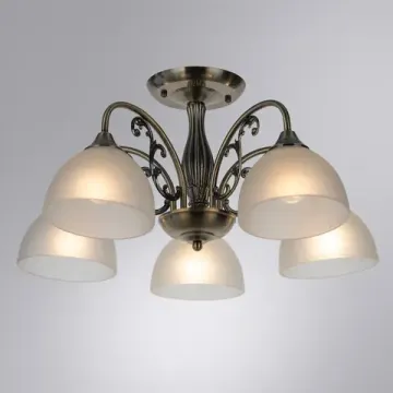 Потолочная люстра 5*Е27 A3037PL-5AB белый/бронза SPICA Arte Lamp