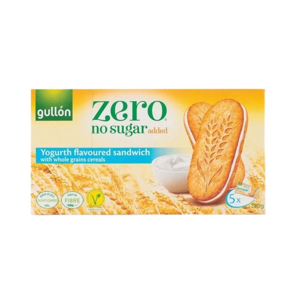 Печенье-сендвич со вкусом йогурта без сахара Zero Sugar Free 220 гр (Gullon)