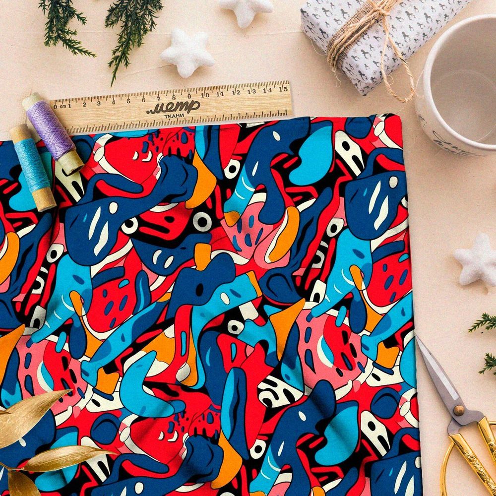 Ткань премиум Оксфорд 600D монокромные отблески вдохновения