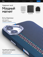 Карбоновый чехол на iPhone 16 Plus J217