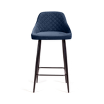 Стул барный Douglas ромб, бархат синий 29