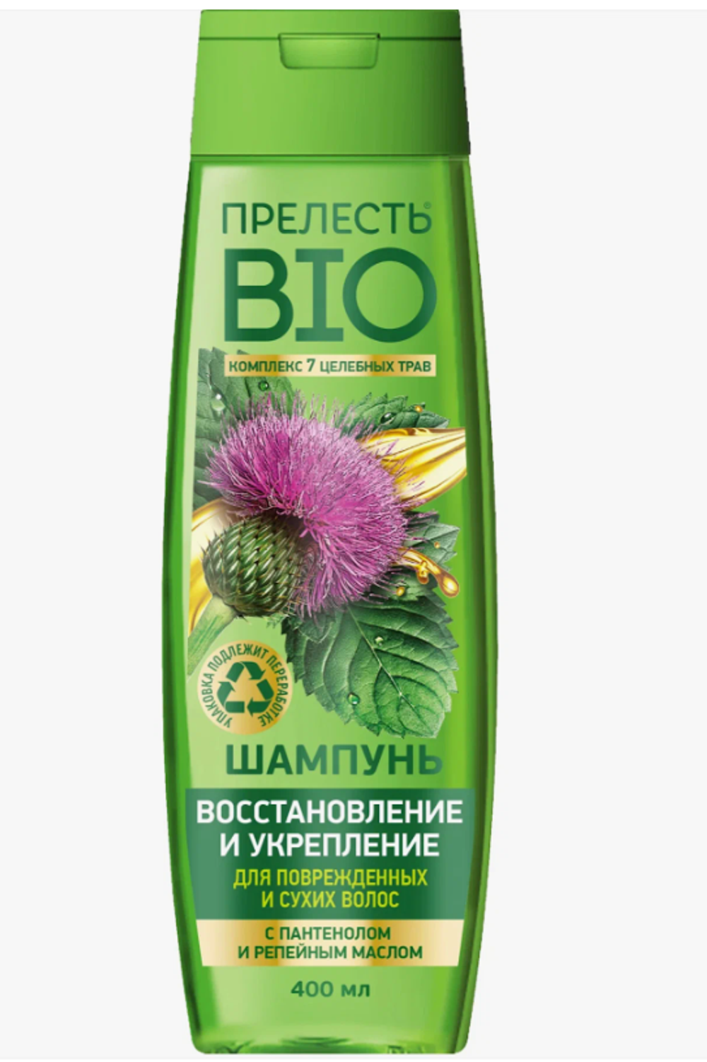Шампунь 400 мл. Восстановление и Укрепление ПРЕЛЕСТЬ Био