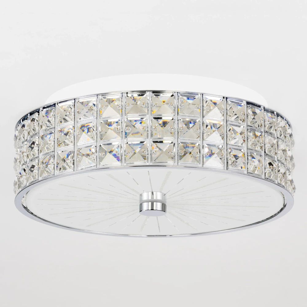 Citilux Портал CL32413G1 LED RGB Люстра хрустальная с пультом Хром